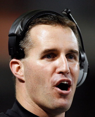 MINNEAPOLIS - NOVEMBER 01:  Head Coach Pat Fitzgerald of the Minnesota Golden Gophers talks to officials in the game against the Northwestern Wildcats during the third quarter at the Hubert H.Humphrey Metrodome on November 1, 2008 in Minneapolis, Minnesot