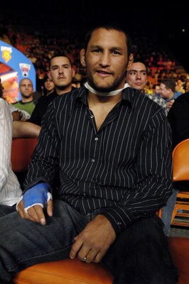 INGLEWOOD, CA - MARCH 17:  Champion fighter Dan 'Hollywood' Henderson attends the IFL Fight Night at The Forum on March 17, 2007 in Inglewood, California.  (Photo by Amanda Edwards/Getty Images for IFL)
