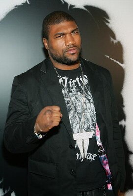 LAS VEGAS - JANUARY 24:  Mixed martial arts fighter Quinton 'Rampage' Jackson arrives at the world premiere of the movie 'Rambo' at the Planet Hollywood Resort & Casino January 24, 2008 in Las Vegas, Nevada. The film opens nationwide in the United States 
