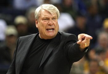 OAKLAND, CA - MARCH 30: Head coach Don Nelson of the Golden State Warriors yells against the Memphis Grizzlies during an NBA game on March 30, 2009 at Oracle Arena in Oakland, California. NOTE TO USER: User expressly acknowledges and agrees that, by downl