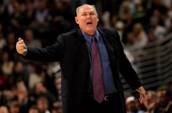 DENVER - OCTOBER 31:  Head coach George Karl directs the Denver Nuggets against the Seattle SuperSonics at the Pepsi Center on October 31, 2007 in Denver, Colorado. NOTE TO USER: User expressly acknowledges and agrees that, by downloading and or using thi