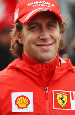 SPA FRANCORCHAMPS, BELGIUM - SEPTEMBER 06: Ferrari test driver Luca Badoer of Italy is seen in the paddock prior to qualifying for the Belgian Grand Prix at the Circuit of Spa Francorchamps on September 6, 2008 in Spa Francorchamps, Belgium. (Photo by M