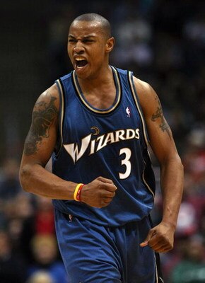 MILWAUKEE - JANUARY 27: Caron Butler #3 of the Washington Wizards celebrates a three-point play in the 4th quarter against the Milwaukee Bucks at the Bradley Center January 27, 2008 in Milwaukee, Wisconsin. The Bucks defeated the Wizards 105-102 in overti