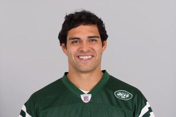 EAST RUTHERFORD, NJ - 2009:  Mark Sanchez of the New York Jets poses for his 2009 NFL headshot at photo day in East Rutherford, New Jersey.  (Photo by NFL Photos)    