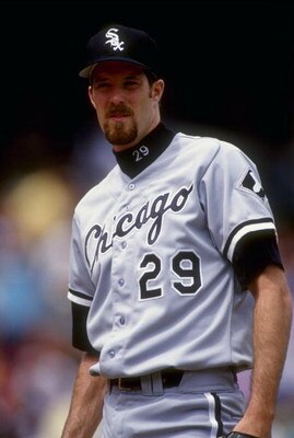 12 Aug 1992:  Pitcher Jack McDowell #29 of the Chicago White Sox looks on during a game against the Oakland Athletics at the Oakland Coliseum in Oakland, California. Mandatory Credit: Otto Greule Jr.  /Allsport