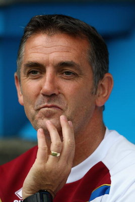 BURNLEY, ENGLAND - AUGUST 01: Burnley manager Owen Coyle during the Pre Season Friendly match between Burnley and Leeds United at Turf Moor on August 1, 2009 in Burnley, England. (Photo by Clive Brunskill/Getty Images)