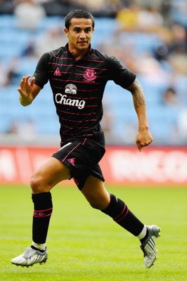 COVENTRY, ENGLAND - AUGUST 02:  Tim Cahill of Everton during the pre season friendly match between Coventry City and Everton at the Ricoh Arena on August 2, 2009 in Coventry, England.  (Photo by Michael Regan/Getty Images)