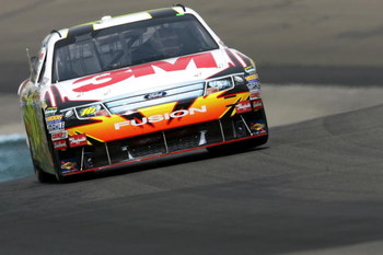 WATKINS GLEN, NY - AUGUST 08: Greg Biffle drives the #16 3M Ford during practice for the NASCAR Sprint Cup Series Heluva Good! Sour Cream Dips at Watkins Glen International on August 8, 2009 in Watkins Glen, New York.  (Photo by Chris Trotman/Getty Images