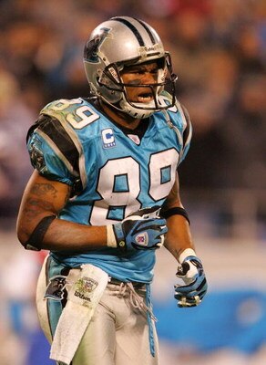 CHARLOTTE, NC - DECEMBER 22:  Steve Smith #89 of the Carolina Panthers reacts as he walks off the field after an injury to his right arm during their game against the Dallas Cowboys at Bank of America Stadium on December 22, 2007 in Charlotte, North Carol