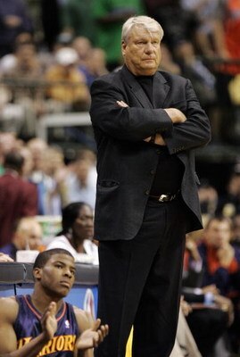 DALLAS - APRIL 25:  Head coach Don Nelson of the Golden State Warriors appears stoic in the waning minutes against the Dallas Mavericks in Game Two of the Western Conference Quarterfinals during the 2007 NBA Playoffs at American Airlines Center on April 2