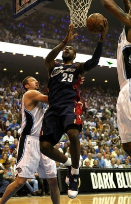 ORLANDO, FL - MAY 30:  LeBron James #23 of the Cleveland Cavaliers drives to the hoop against Hedo Turkoglu #15 of the Orlando Magic in Game Six of the Eastern Conference Finals during the 2009 Playoffs at Amway Arena on May 30, 2009 in Orlando, Florida. 