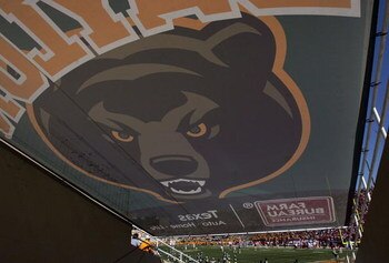 WACO, TX - OCTOBER 04:  The Baylor Bears logo before a game against the Oklahoma Sooners at Floyd Casey Stadium on October 4, 2008 in Waco, Texas.  (Photo by Ronald Martinez/Getty Images)