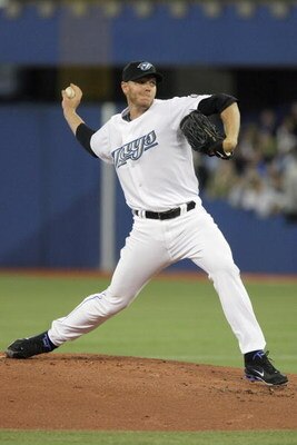 TORONTO - APRIL 6: Roy Halladay #32 of the Toronto Blue Jays delivers the pitch during the Opening Day game against the Detroit Tigers at the Rogers Centre on April 6, 2009 in Toronto, Ontario. (Photo by: Dave Sandford/Getty Images)