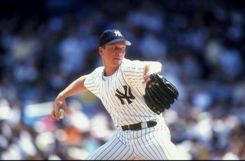 5 Jul 1998:  Pitcher David Cone #36 of the New York Yankees in action during a game against the Baltimore Orioles at the Yankee Stadium in the Bronx, New York.  The Yankees defeated the Orioles 1-0. Mandatory Credit: David Seelig  /Allsport