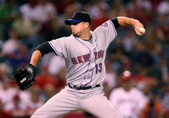 ANAHEIM, CA - JUNE 16:  Closer Billy Wagner #13 of the New York Mets  pitches the ninth inning on the way to a save against the Los Angeles Angels of Anaheim on June 16, 2008 at Angel Stadium in Anaheim, California.  The Mets won 9-6.  (Photo by Stephen D