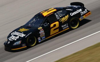 JOLIET, IL - JULY 8: Rusty Wallace drives the #2 Miller Lite Dodge during practice for the NASCAR Nextel Cup Series USG Sheetrock 400 on July 8, 2005 at the Chicagoland Speedway in Joliet, Illinois. (Photo by  Gavin Lawrence/Getty Images) 