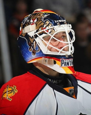 UNIONDALE, NY - DECEMBER 31: Tomas Vokoun #29 of the Florida Panthers tends the net against the New York Islanders on December 31, 2008 at the Nassau Coliseum in Uniondale, New York. (Photo by Bruce Bennett/Getty Images)