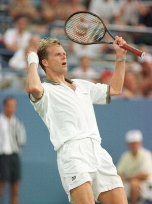 3 Sep 1996:  Stefan Edberg after winning a match over Tim Henman at the US Open in Flushing Meadows, New York Mandatory Credit: Shaun Botterill/Allsport