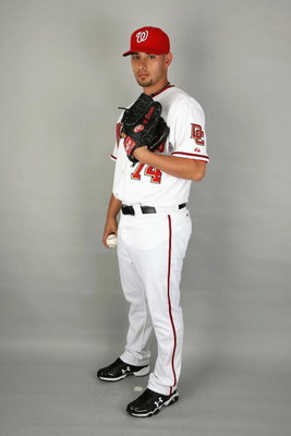 VIERA, FL - FEBRUARY 21:  Marco Estrada #74 of the Washington Nationals poses during photo day at Roger Dean Stadium on February 21, 2009 in Viera, Florida.  (Photo by Doug Benc/Getty Images)