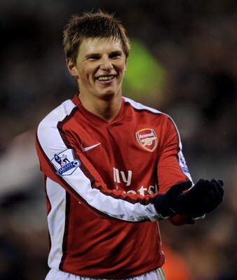 WEST BROMWICH, UNITED KINGDOM - MARCH 03:  Andrei Arshavin of Arsenal celebrates after setting up the second goal for his team during the Barclays Premier League match between West Bromwich Albion and Arsenal at The Hawthorns on March 3, 2009 in Birmingha
