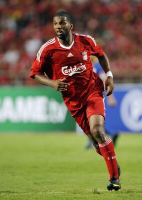 BANGKOK, THAILAND - JULY 22:  Ryan Babel of Liverpool in action during a pre-season friendly match againts Thailand at the Rajamangala National Stadium on July 22, 2009 in Bangkok, Thailand.  (Photo by Victor Fraile/Getty Images)