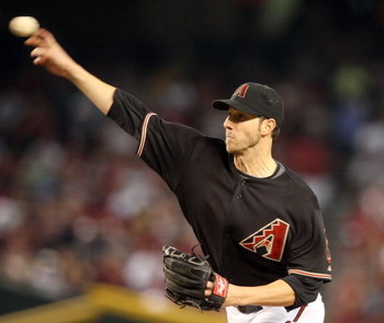 PHOENIX - AUGUST 29: Starting pitcher Jon Garland #52 of the Arizona Diamondbacks pitches against the Houston Astros during the major league baseball game at Chase Field on August 29, 2009 in Phoenix, Arizona. The Diamondbacks defeated the Astros 9-0.