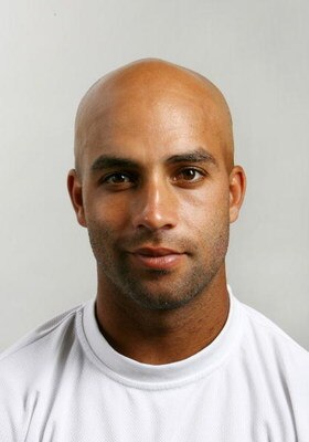 MASON, OH - AUGUST 17:  James Blake of the United States poses for a headshot for the Western and Southern Masters at the Lindner Family Tennis Center August 17, 2009 in Mason, Ohio. (Photo by Mark Lyons/Getty Images)