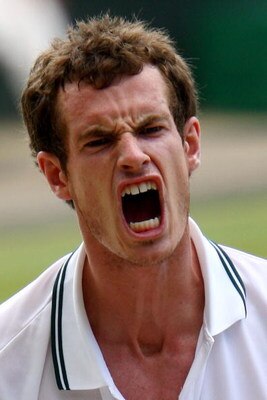 WIMBLEDON, ENGLAND - JULY 03:  Andy Murray of Great Britain celebrates during the men's singles semi final match against Andy Roddick of USA on Day Eleven of the Wimbledon Lawn Tennis Championships at the All England Lawn Tennis and Croquet Club on July 3