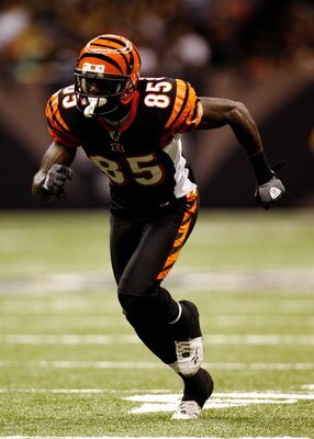 NEW ORLEANS - AUGUST 14:  Wide receiver Chad Ochocinco #85 of  the Cincinnati Bengals runs on the field during the preseason game against the New Orleans Saints on August 14, 2009 at the Superdome in New Orleans, Louisiana. (Photo by Chris Graythen/Getty 