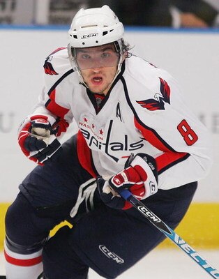 NEW YORK - NOVEMBER 01:  Alex Ovechkin #8 of the Washington Capitals skates against the New York Rangers during their NHL game on November 1, 2007 at Madison Square Garden in New York, New York.  The Rangers defeated the Capitals 2-0.  (Photo by Jim McIsa