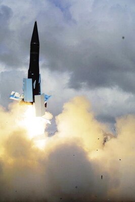 404649 04: An Air Force Qrlv-2 Rocket Lifts-Off At The Kodiak Launch Complex During The Northern Edge 2002 Exercises April 24, 2002 In Valdez, Alaska. The Northern Edge Exercise Is An Annual Joint-Service Arctic-Weather Training Exercise Involving More Th