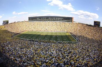 ANN ARBOR, MI - SEPTEMBER 05: General view of Michigan stadium during the third quarter as Western Michigan Broncos plays the Michigan Wolverines on September 5, 2009 at Michigan Stadium in Ann Arbor, Michigan. Michigan won the game 31-7. (Photo by Gregor