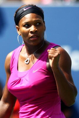 NEW YORK - SEPTEMBER 06:  Serena Williams celebrates after defeating Daniela Hantuchova of Slovakia during day seven of the 2009 U.S. Open at the USTA Billie Jean King National Tennis Center on September 6, 2009 in the Flushing neighborhood of the Queens 