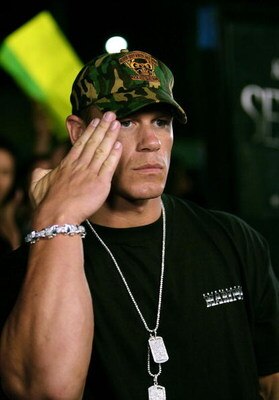 ORANGE, CA - MAY 08:  Wrestler John Cena arrives at the Lions Gate Premiere of 'See No Evil' at the Century Stadium Promenade 25 on May 8, 2006 in Orange, California.  (Photo by Michael Buckner/Getty Images)