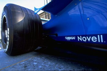 17 Jan 2000:  Close up of the new Benetton Playlife B200 Formula One car at the launch at the Museu Nacional D''Art de Catalunya in Barcelona, Spain.  \ Mandatory Credit: Clive Mason /Allsport