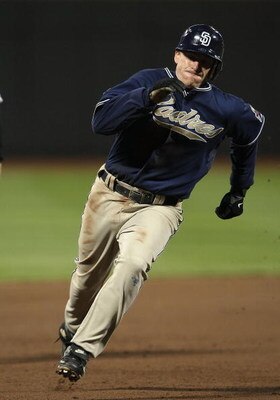 FLUSHING, NY - APRIL 13:  David Eckstein #3 of the San Diego Padres runs the bases against the New York Mets during opening day at Citi Field on April 13, 2009 in the Flushing neighborhood of the Queens borough of New York City. This is the first regular 