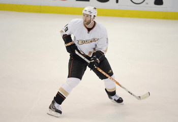 DETROIT, MI - MAY 1:  Ryan Whitney #19 of the Anaheim Ducks skates against the Detroit Red Wings during Game One of the Western Conference Semifinals of the 2009 NHL Stanley Cup Playoffs on May 1, 2009 at Joe Louis Arena in Detroit, Michigan. (Photo by: G