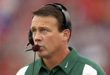 HOUSTON - NOVEMBER 17: Head coach Mark Snyder of the Marshall Thundering Herd looks on during the game with the Houston Cougars at Robertson Stadium November 17, 2007 in Houston, Texas. Houston won 35-28. (Photo by Stephen Dunn/Getty Images) 