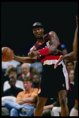 8 Apr 1997:  Clifford Robinson of the Portland Trailblazers throws the ball during their 87-82 loss to the Dallas Mavericks at Reunion Arena in Dallas, Texas.  Mandatory Credit: Stephen Dunn  /Allsport