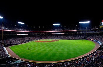 ATLANTA - AUGUST 22:  A view from the outfield of Turner Field during the game between the Atlanta Braves and the Florida Marlins on August 22, 2009 at Turner Field in Atlanta, Georgia.  (Photo by Kevin C. Cox/Getty Images)
