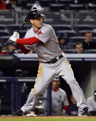 NEW YORK - MAY 04:  Jason Bay #44 of the Boston Red Sox bats against of the New York Yankees on May 4, 2009 at Yankee Stadium in the Bronx borough of New York City. The Red Sox defeated the Yankees 6-4.  (Photo by Jim McIsaac/Getty Images)