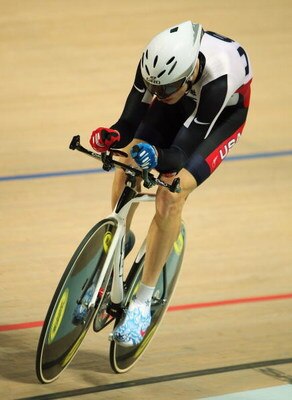 PRUSZKOW, POLAND - MARCH 27:  Taylor Phinney of the USA rides in the 1km TT at the UCI Track Cycling World Championships at the BGZ Arena on March 27, 2009 in Pruszkow, Poland.  (Photo by Bryn Lennon/Getty Images)