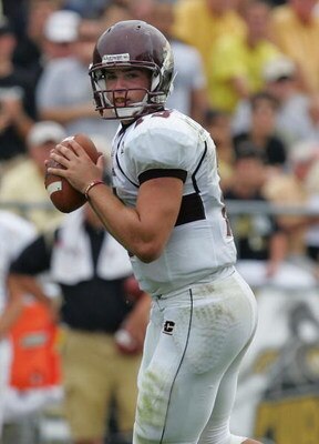 WEST LAFAYETTE, IN - SEPTEMBER 20:  Quarterback Dan LeFevour #13 of the Central Michigan Chippewas during play against the Purdue Boilermakers at Ross-Ade Stadium on September 20, 2008 in West Lafayette, Indiana.  (Photo by Ronald Martinez/Getty Images)