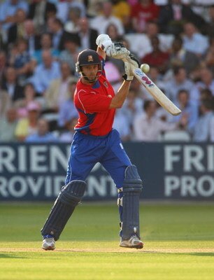 LONDON, ENGLAND - JUNE 26:  James Foster of Essex hits out during the Twenty20 Cup match between Middlesex and Essex at Lords Cricket Ground on June 26, 2009 in London, England.  (Photo by Tom Shaw/Getty Images)