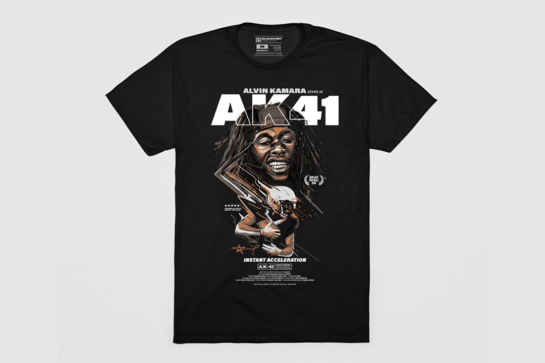 NFL Team Apparel Youth New Orleans Saints Alvin Kamara #85 Black Player T- Shirt