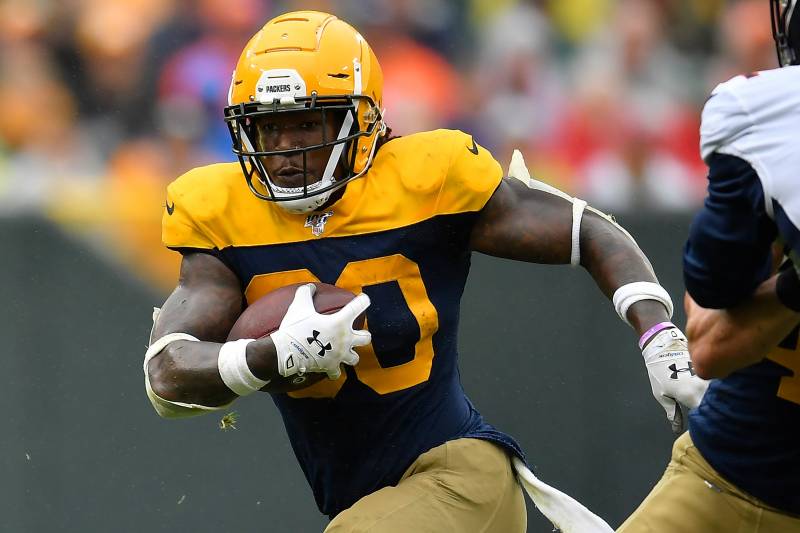 Packers Jamaal Williams Taken To Hospital After Helmet To Helmet Hit Vs Eagles Bleacher Report Latest News Videos And Highlights