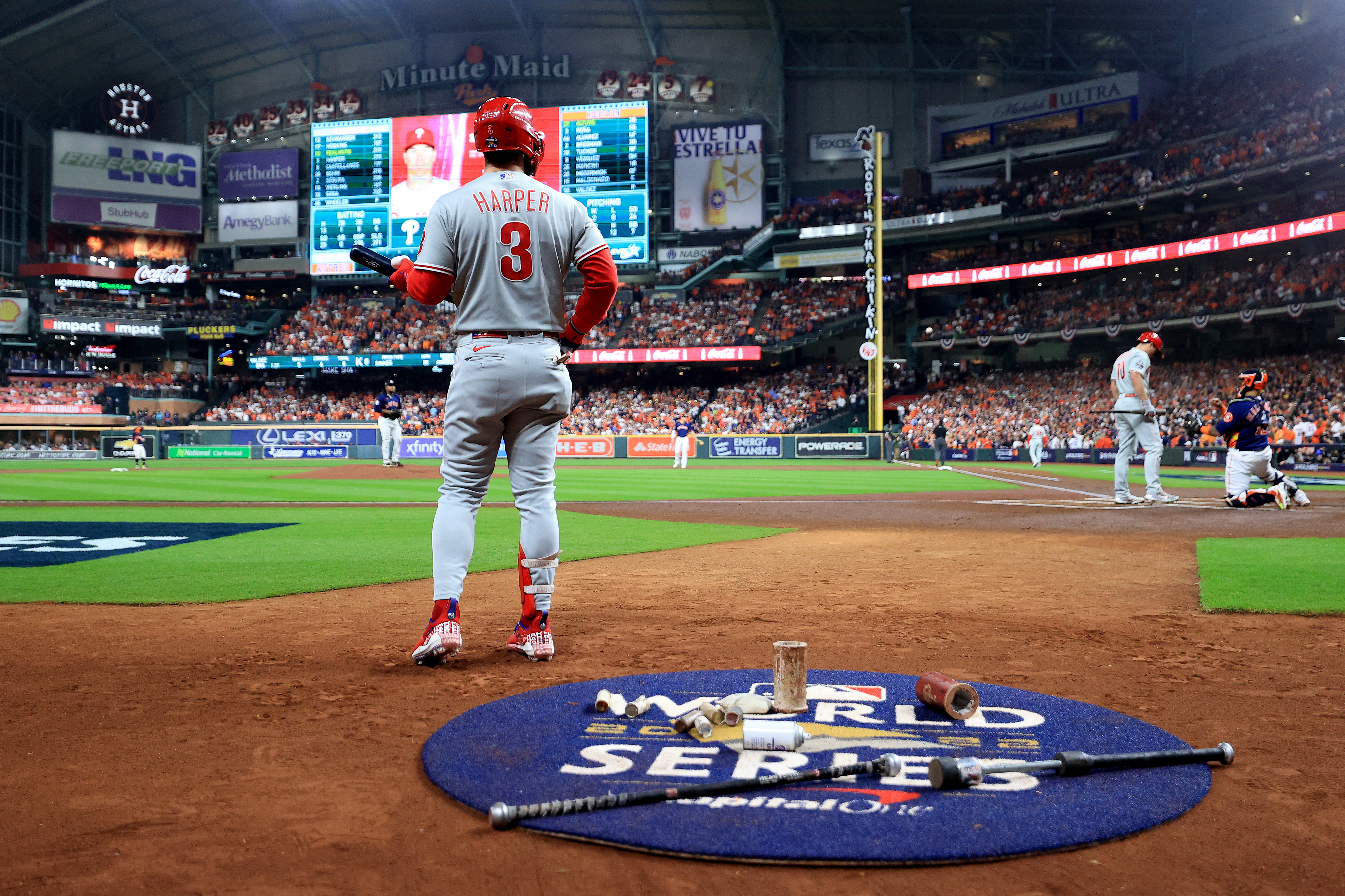 Astros fans during the MLB game between the Philadelphia Phillies and the  Houston Astros on Friday, April 28, 2023, at Minute Maid Park in Houston,  Te Stock Photo - Alamy