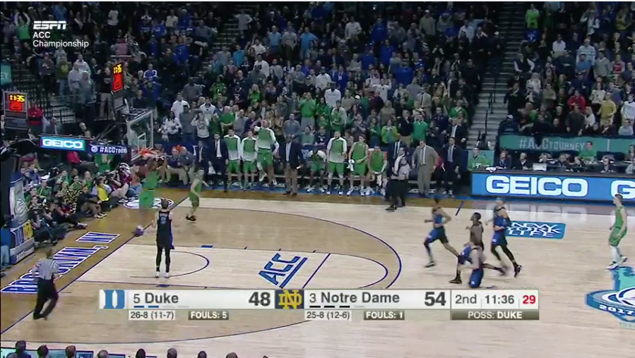 No 14 Duke Battles No 22 Notre Dame For Acc Tournament