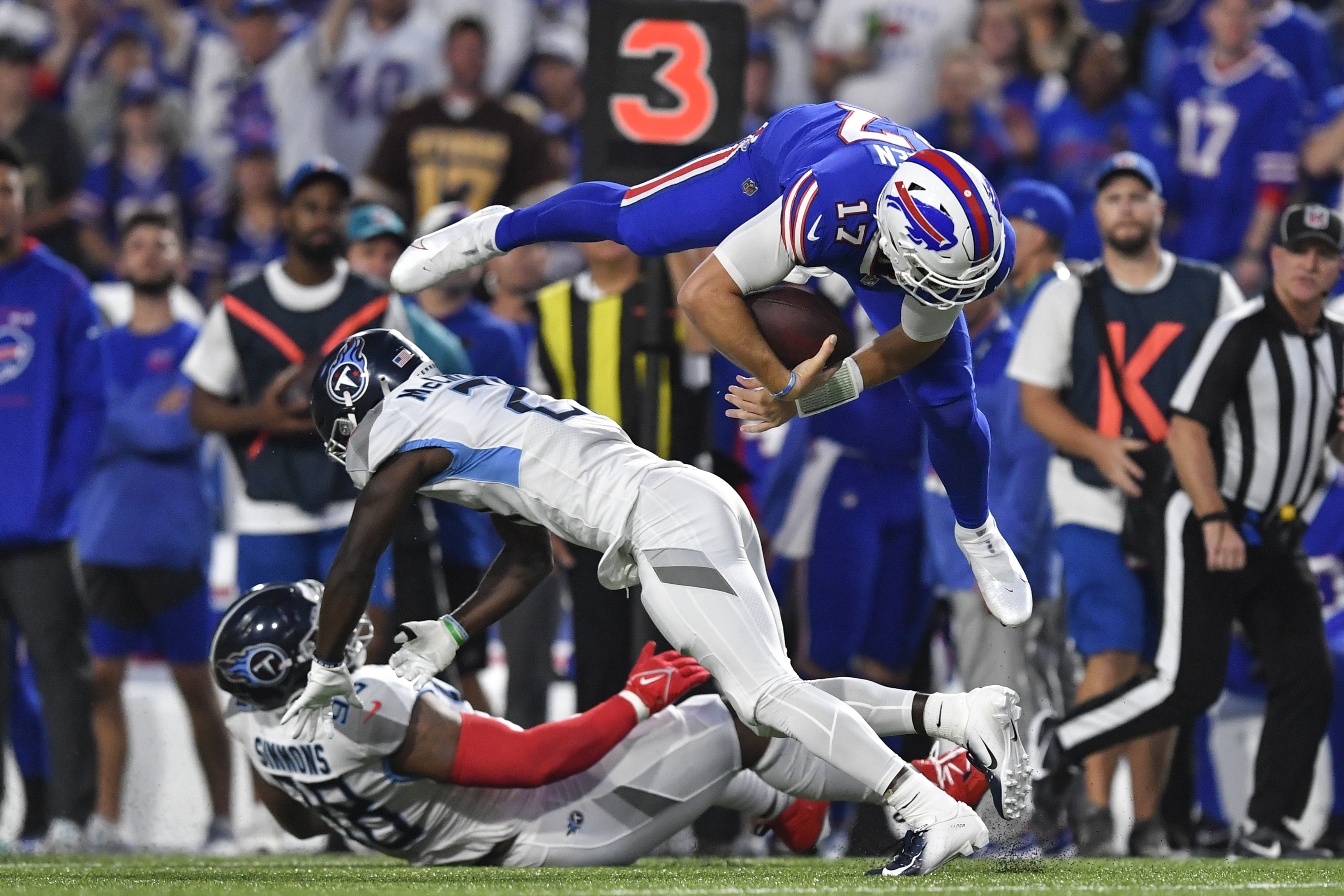 Diggs scores 3 TDs for Bills in 41-7 rout of Titans, Sports