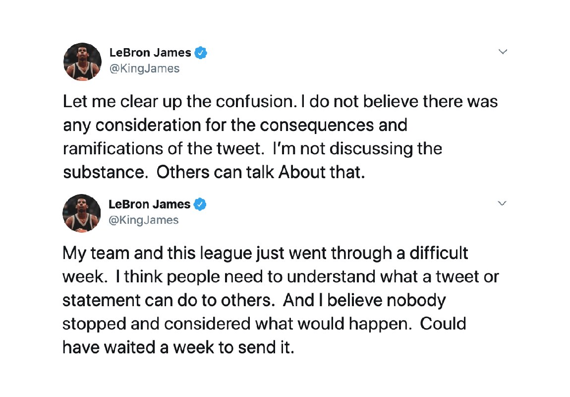 lebron james tweets